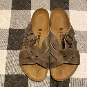 Lugano faded khaki Birkenstock